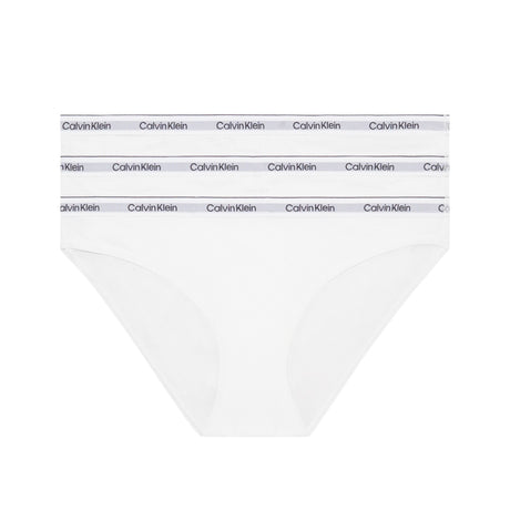 Calvin Klein Low Rise Bikini Briefs 3PK Modern Logo - Kadın White/White/White