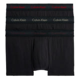 Calvin Klein Low Rise Trunk 3PK Cotton Stretch - Erkek B-Pwr Plm/Fusc Bry/Element Htr Lg