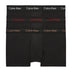 Calvin Klein Low Rise Trunk 3PK Cotton Stretch - Erkek B-Bright Camel/White/Red Carpet Logo