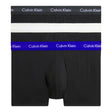 Calvin Klein Low Rise Trunk 3PK Cotton Stretch - Erkek B- Ptm Gry/ Spc Blu/ Vprs Gry Wbs