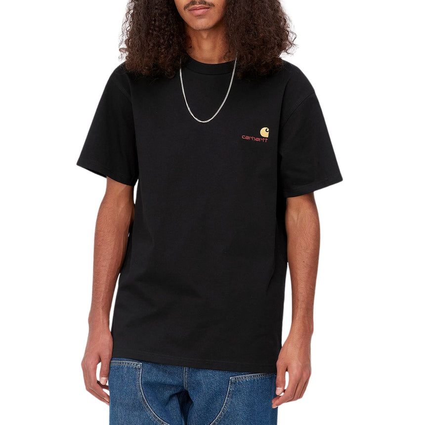 Carhartt WIP S/S American Script Erkek T-Shirt Black