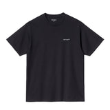 Carhartt WIP S/S Script Embroidery Erkek T-Shirt Black/White