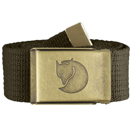 Fjällräven Canvas Brass Belt 4 cm Dark Olive