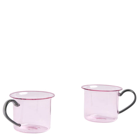 HAY Design Borosilicate Cup Set of 2 Pink/Grey