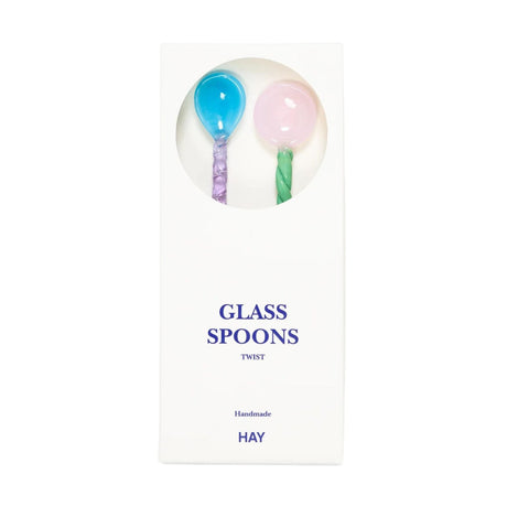 HAY Design Glass Spoons Twist Set of 2 