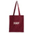 HAY Design Tote Bag Burgundy