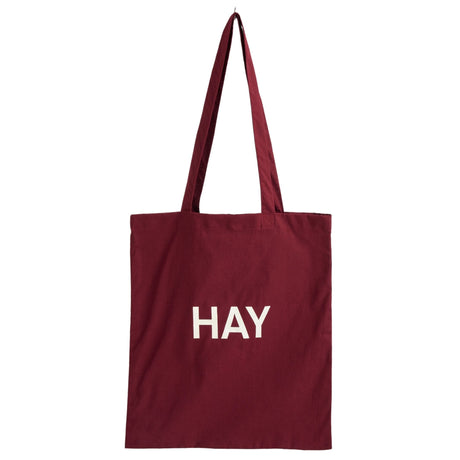 HAY Design Tote Bag Burgundy