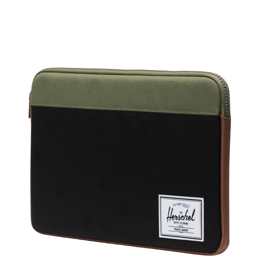 Herschel Anchor 14" Sleeve Laptop Kılıfı Black/Four Leaf Clvr/Sddle Brn