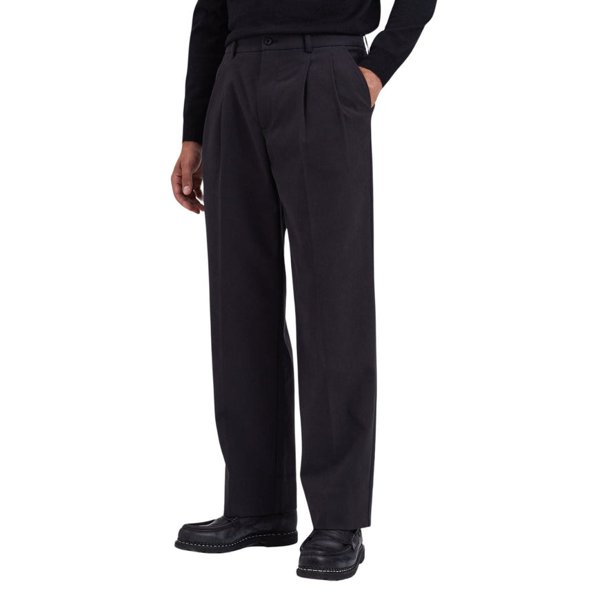 Benn Relaxed Cotton Wool Twill Pleated Men's Trousers