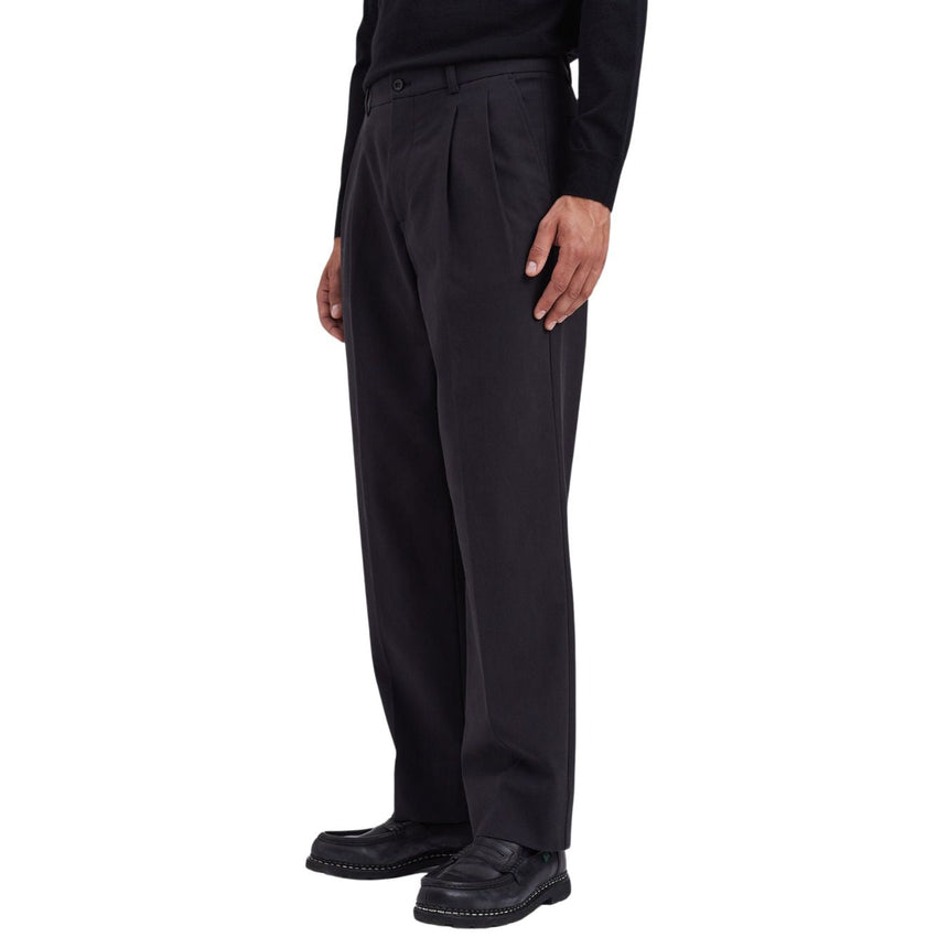 Benn Relaxed Cotton Wool Twill Pleated Men's Trousers