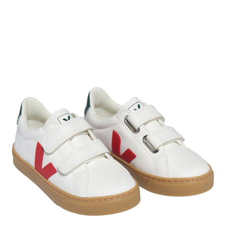 VEJA Small Esplar Chromefree Leather Çocuk Sneaker Extra White/Pekin Poker